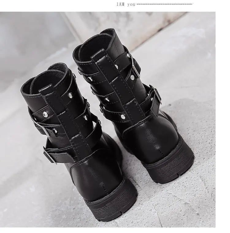 Bountiful Buckle Lace Up Ankle Boots My She Shop
