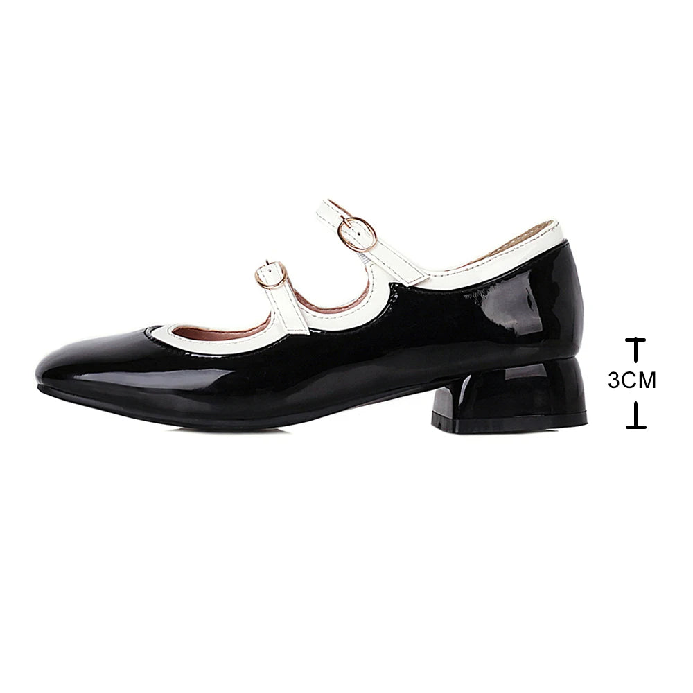 DIANE LOCKHART Pretty Patent Leather Low Heel Shoes