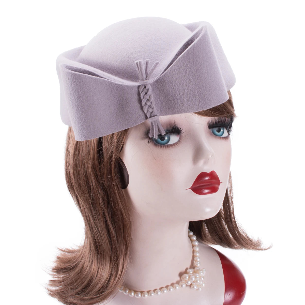 LAWLIET Teardrop Vintage Pillbox Hat