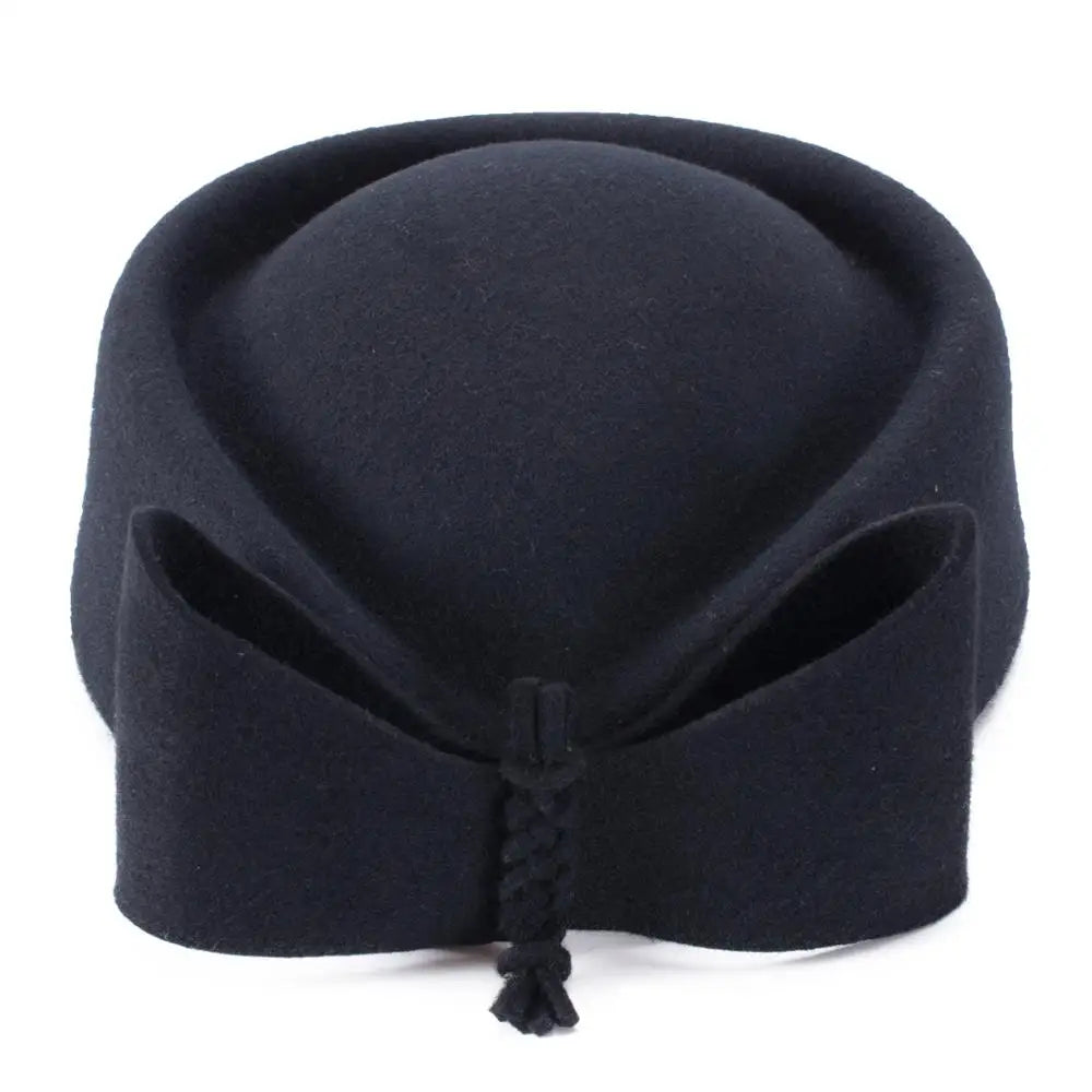 LAWLIET Teardrop Vintage Pillbox Hat