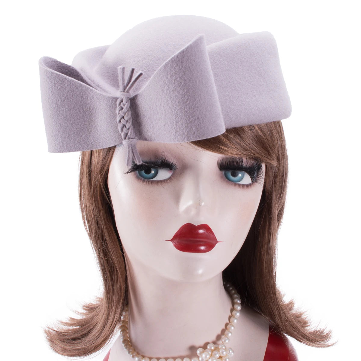 LAWLIET Teardrop Vintage Pillbox Hat