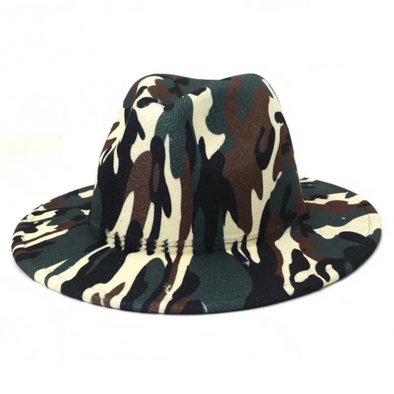 Tie-Dye Wide Brim Fedora Hat