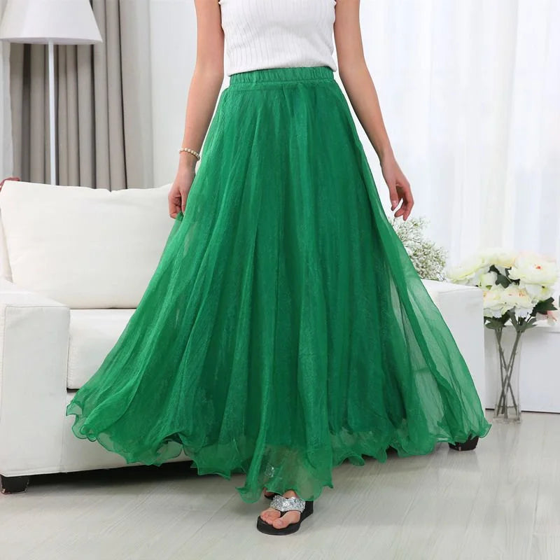 Chic Chiffon Maxi Skirt