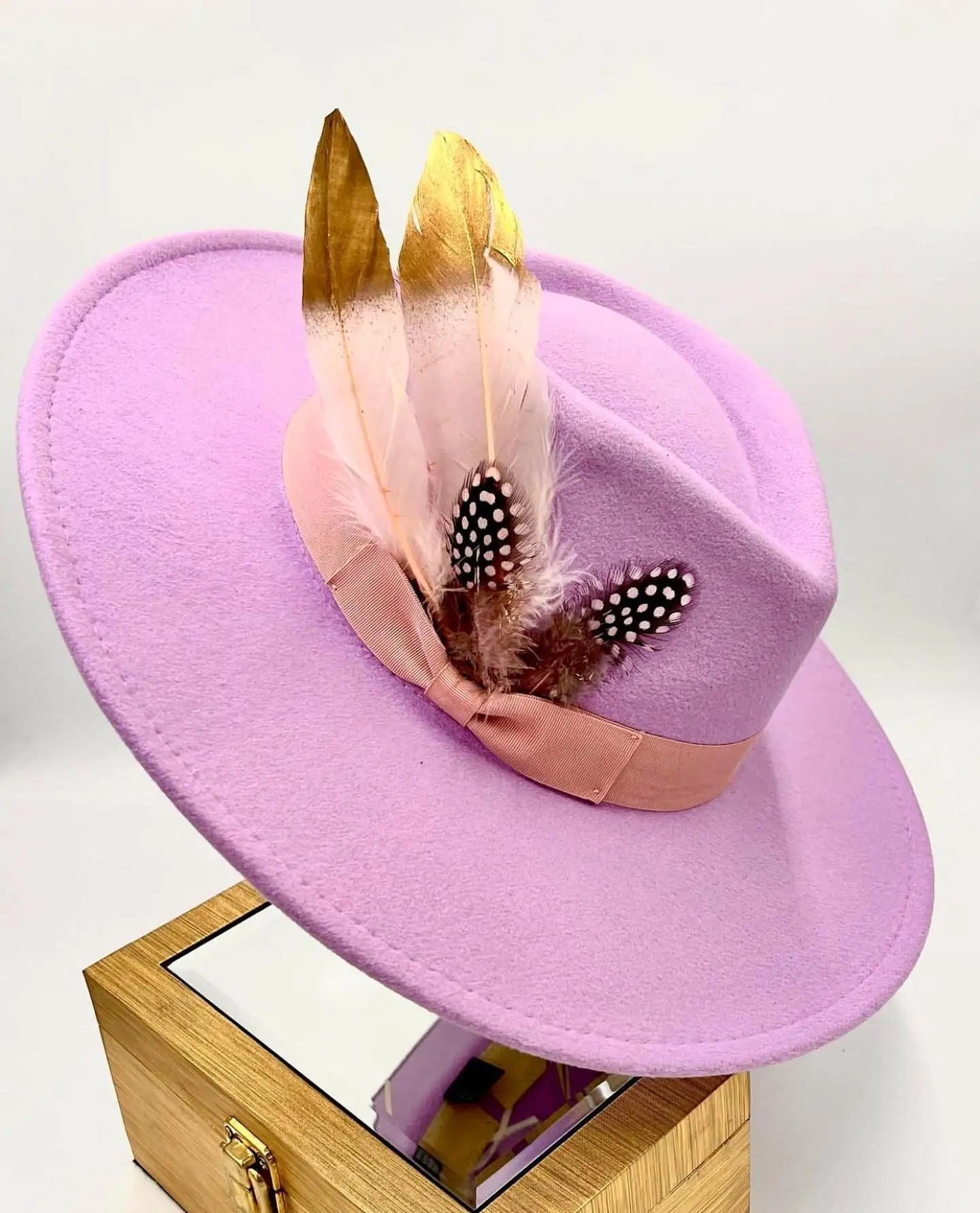 Orange fedora hat 9.5cm brim feather accessories wide brim jazz hat female imitation fedora hat male fashion panama hat wedding