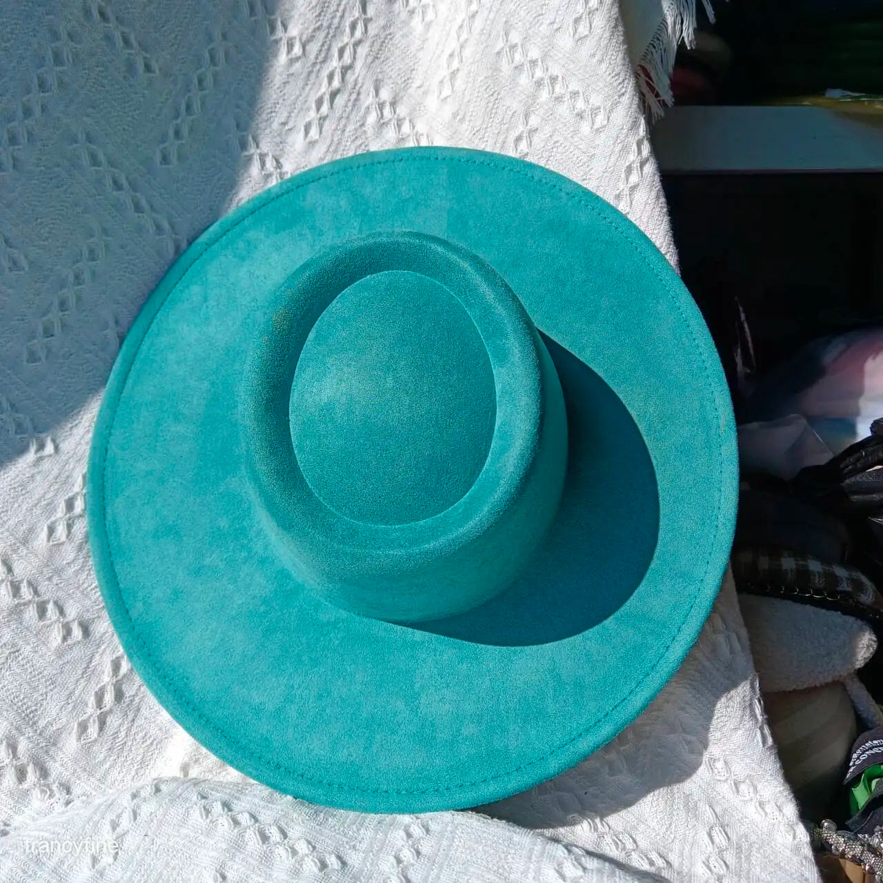 Vegan Suede Wide Brim Fedora Hat