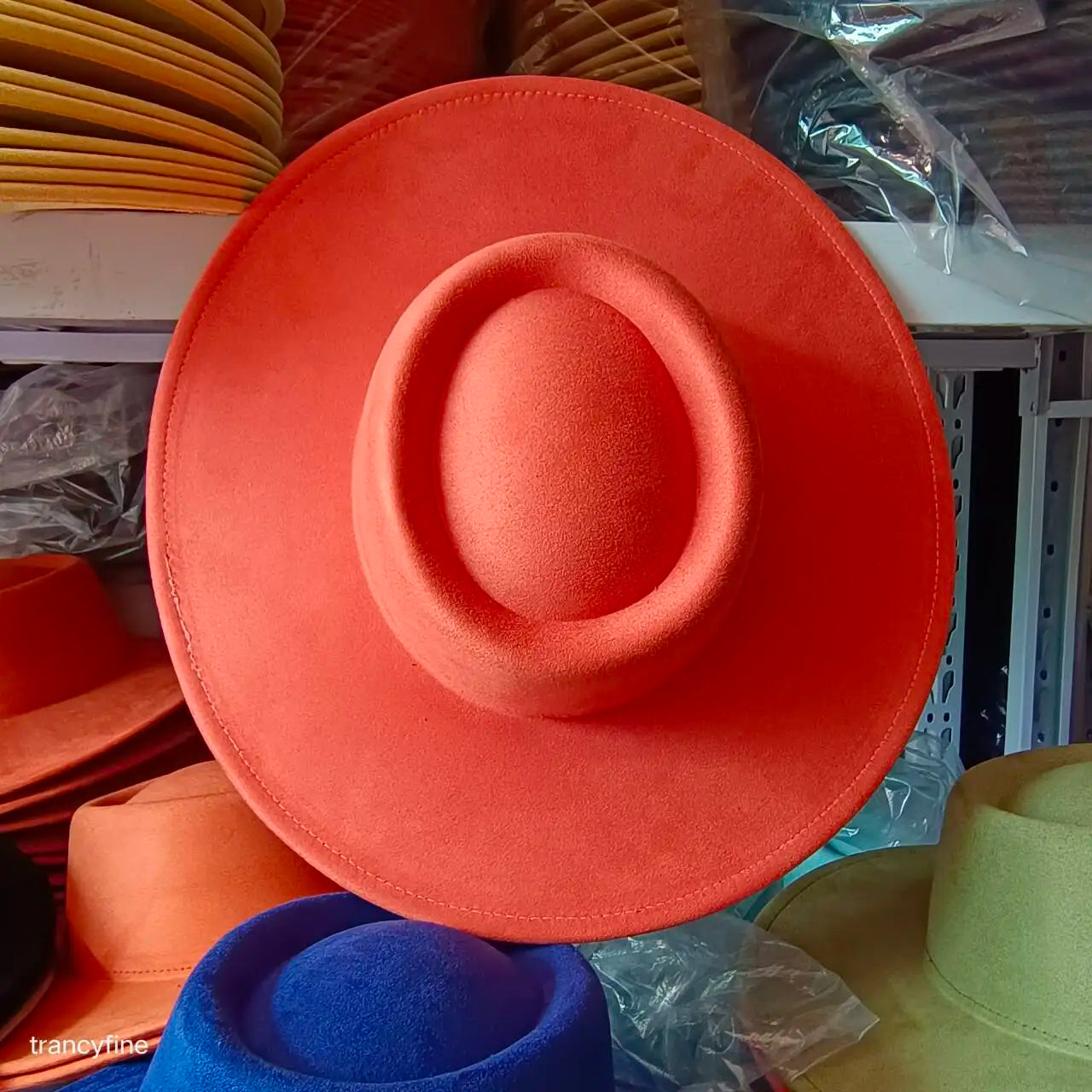 Vegan Suede Wide Brim Fedora Hat