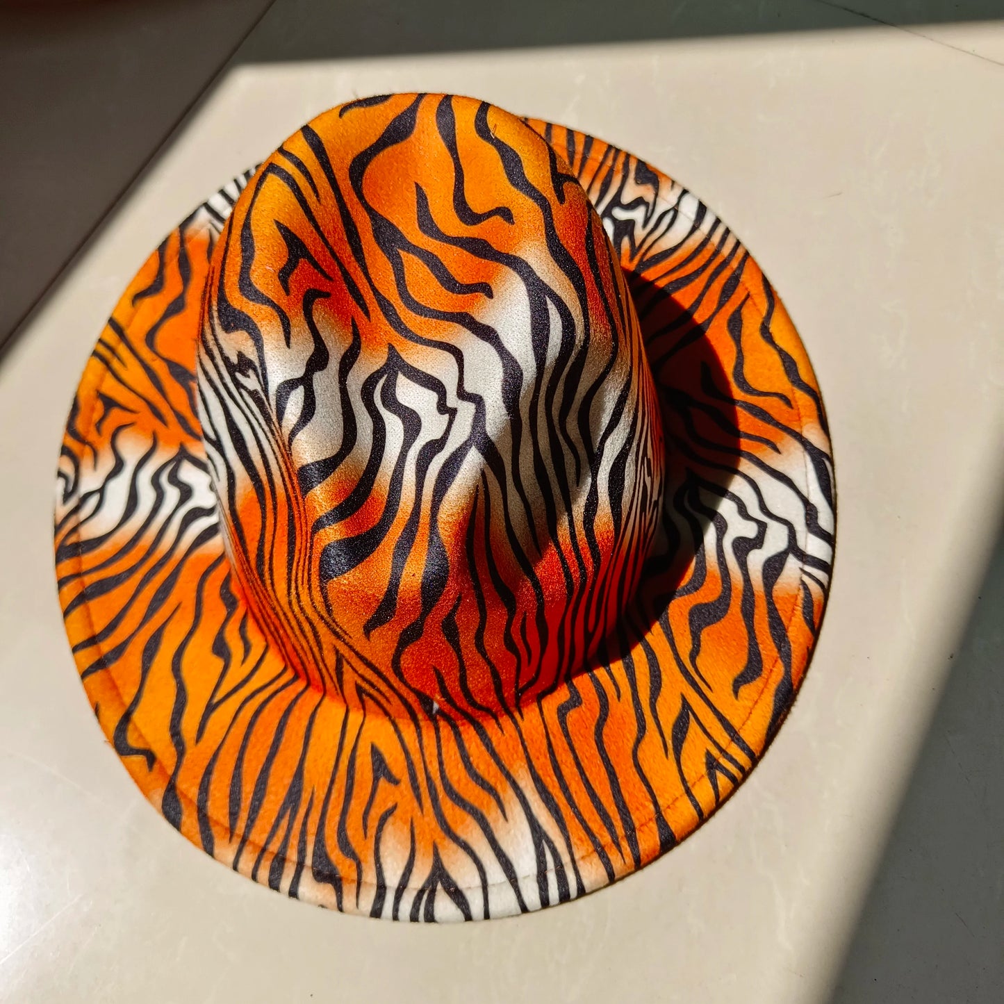 Tie-Dye Wide Brim Fedora Hat