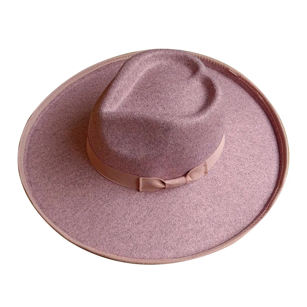 Fab Deco Heart Shape Wide Brim Fedora Hat