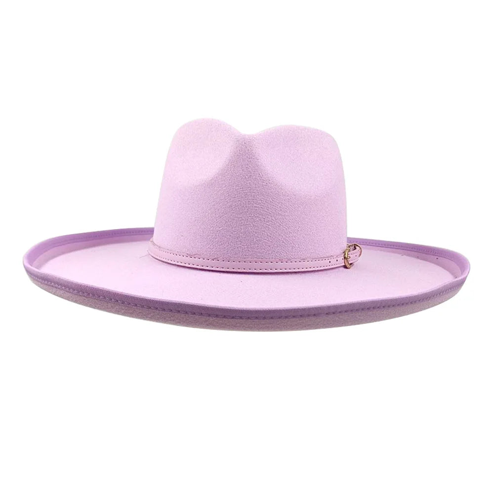 Fab Deco Heart Shape Wide Brim Fedora Hat