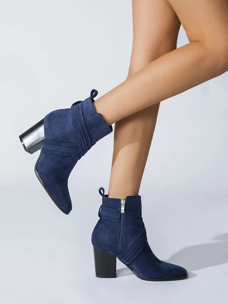 Superb Suede Side Zip Ankle Boots