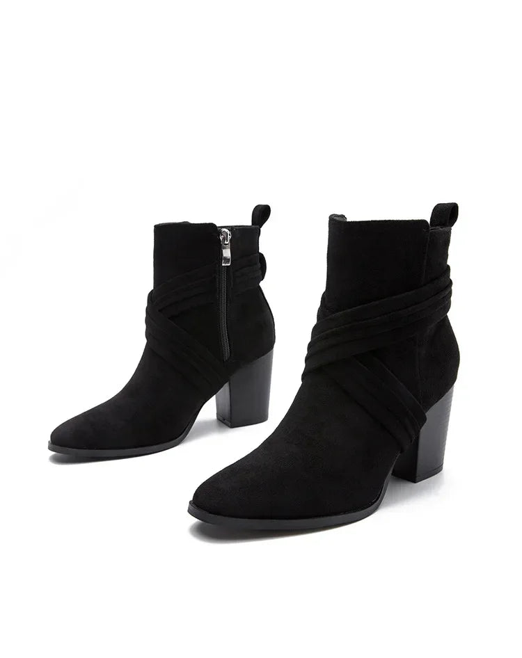 Superb Suede Side Zip Ankle Boots