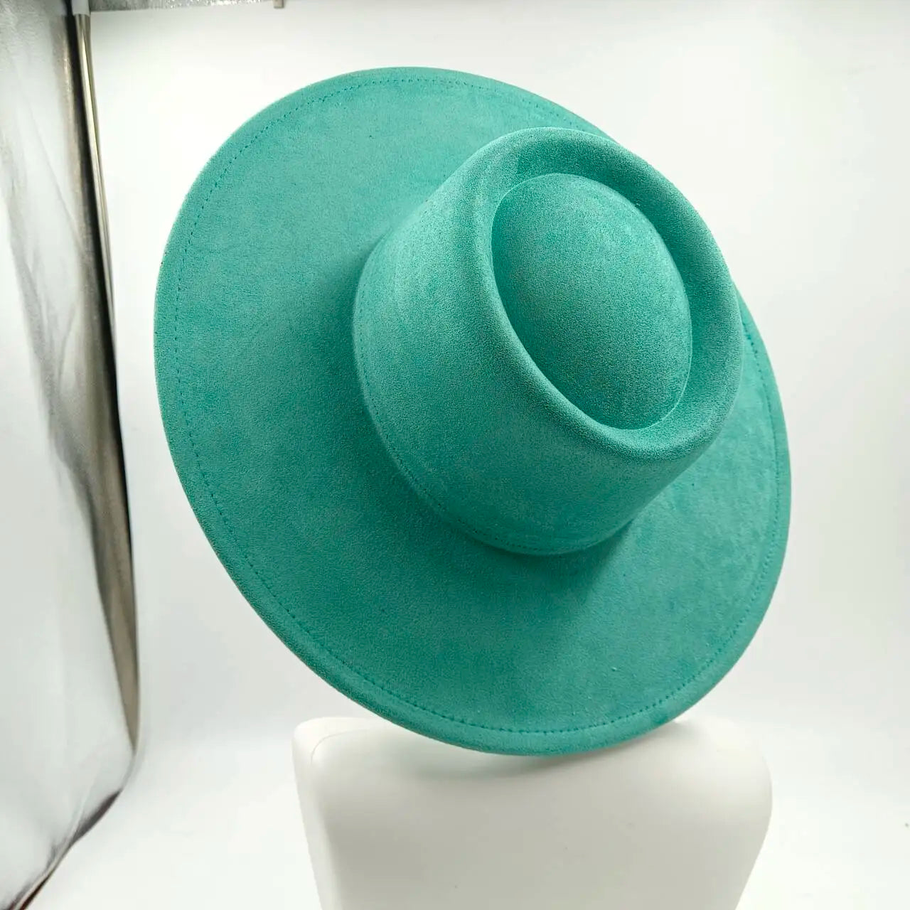 Vegan Suede Wide Brim Fedora Hat