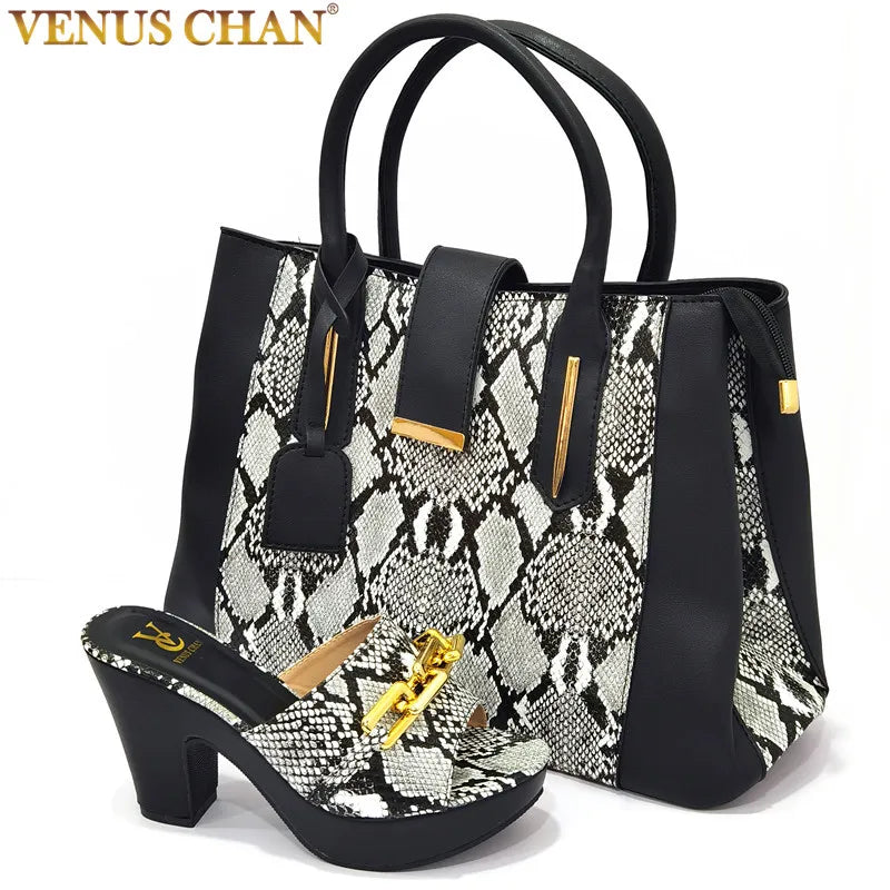 VENUS CHAN Casual Colorful Slip On Shoes with Matching Bag