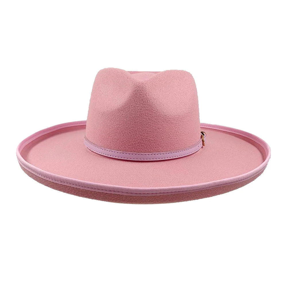 Fab Deco Heart Shape Wide Brim Fedora Hat