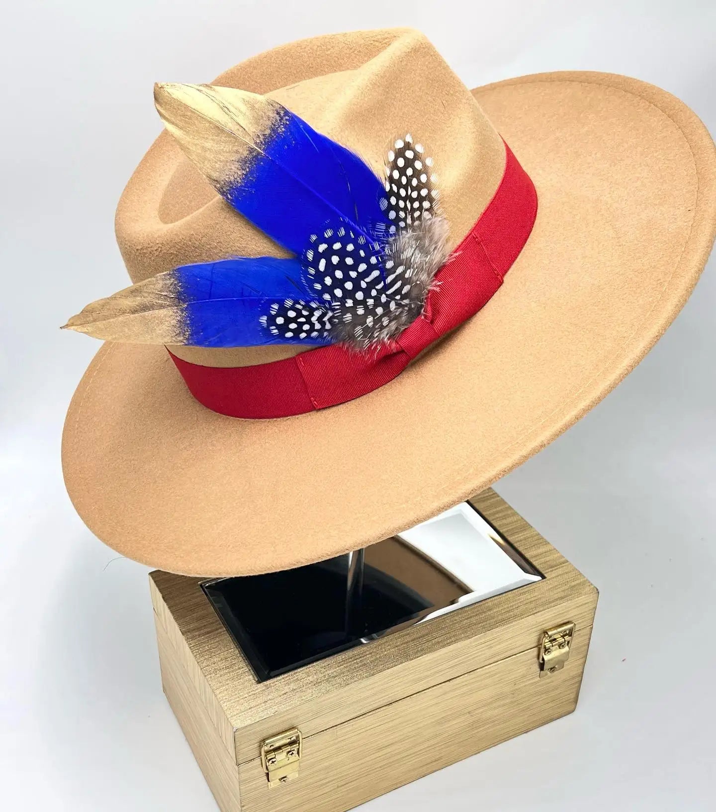 Orange fedora hat 9.5cm brim feather accessories wide brim jazz hat female imitation fedora hat male fashion panama hat wedding