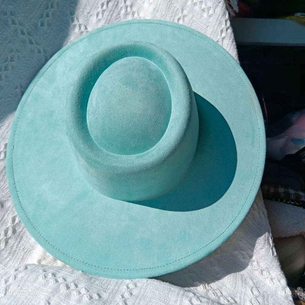 Vegan Suede Wide Brim Fedora Hat