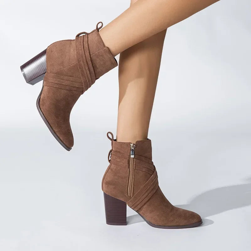 Superb Suede Side Zip Ankle Boots