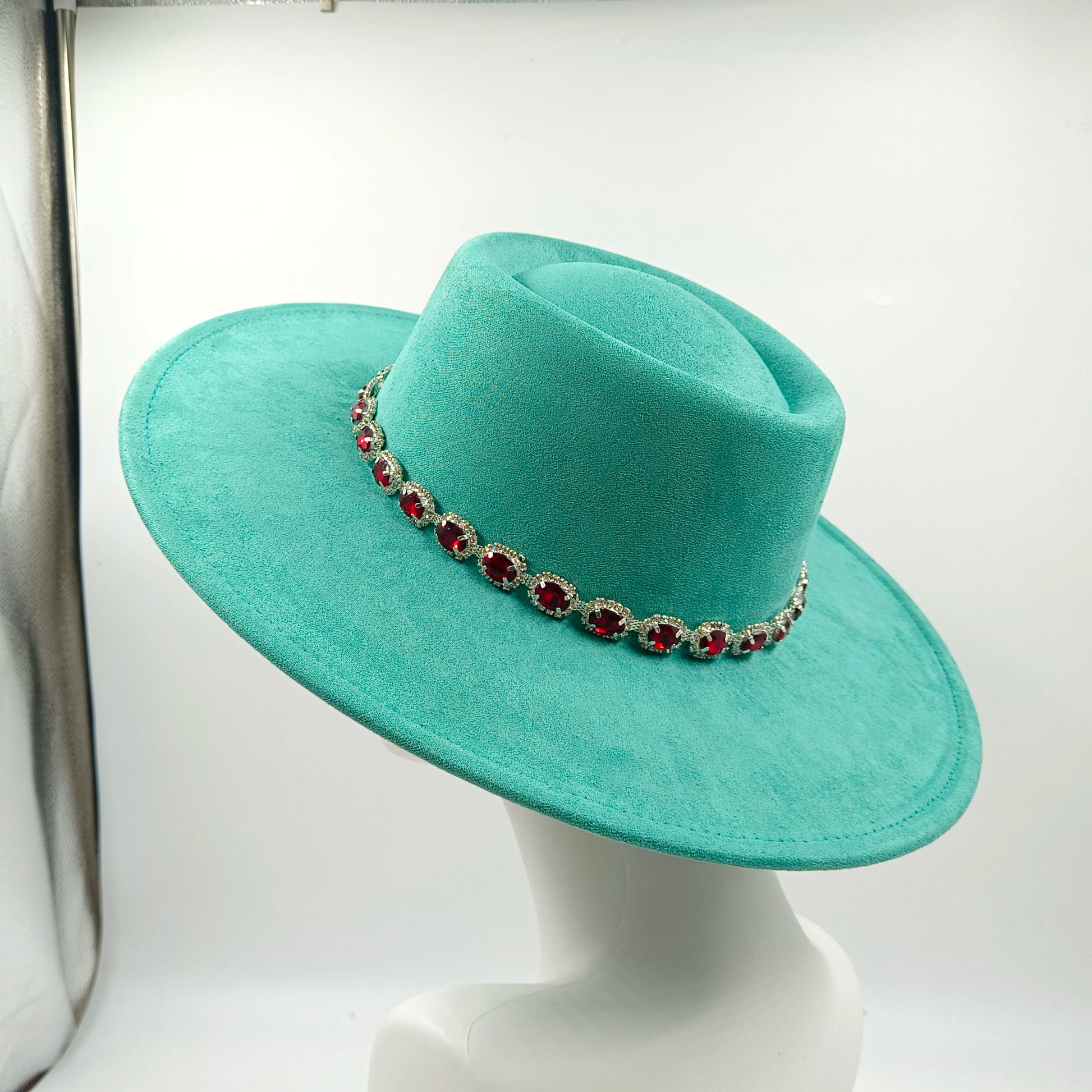 Vegan Suede Wide Brim Fedora Hat