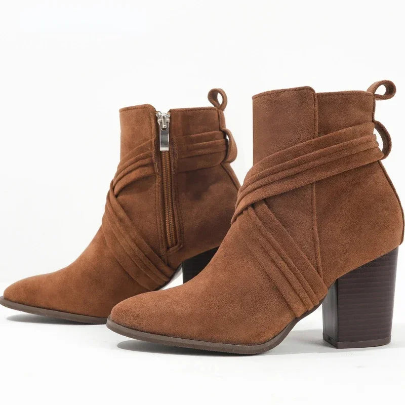 Superb Suede Side Zip Ankle Boots