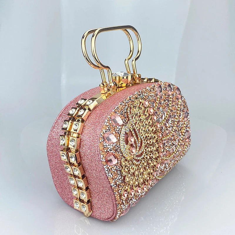 DWSHOETIQUE Crystal Bling Clutch Handbag