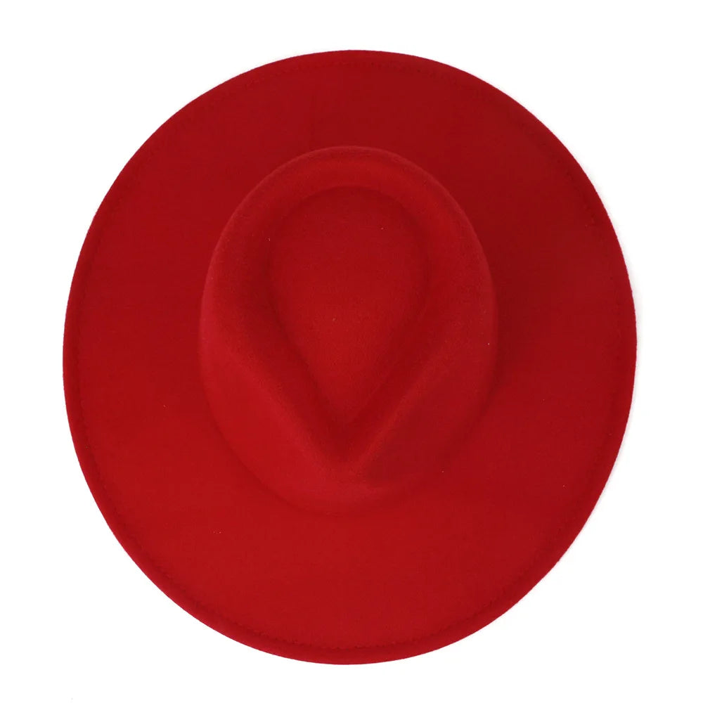 Orange fedora hat 9.5cm brim feather accessories wide brim jazz hat female imitation fedora hat male fashion panama hat wedding