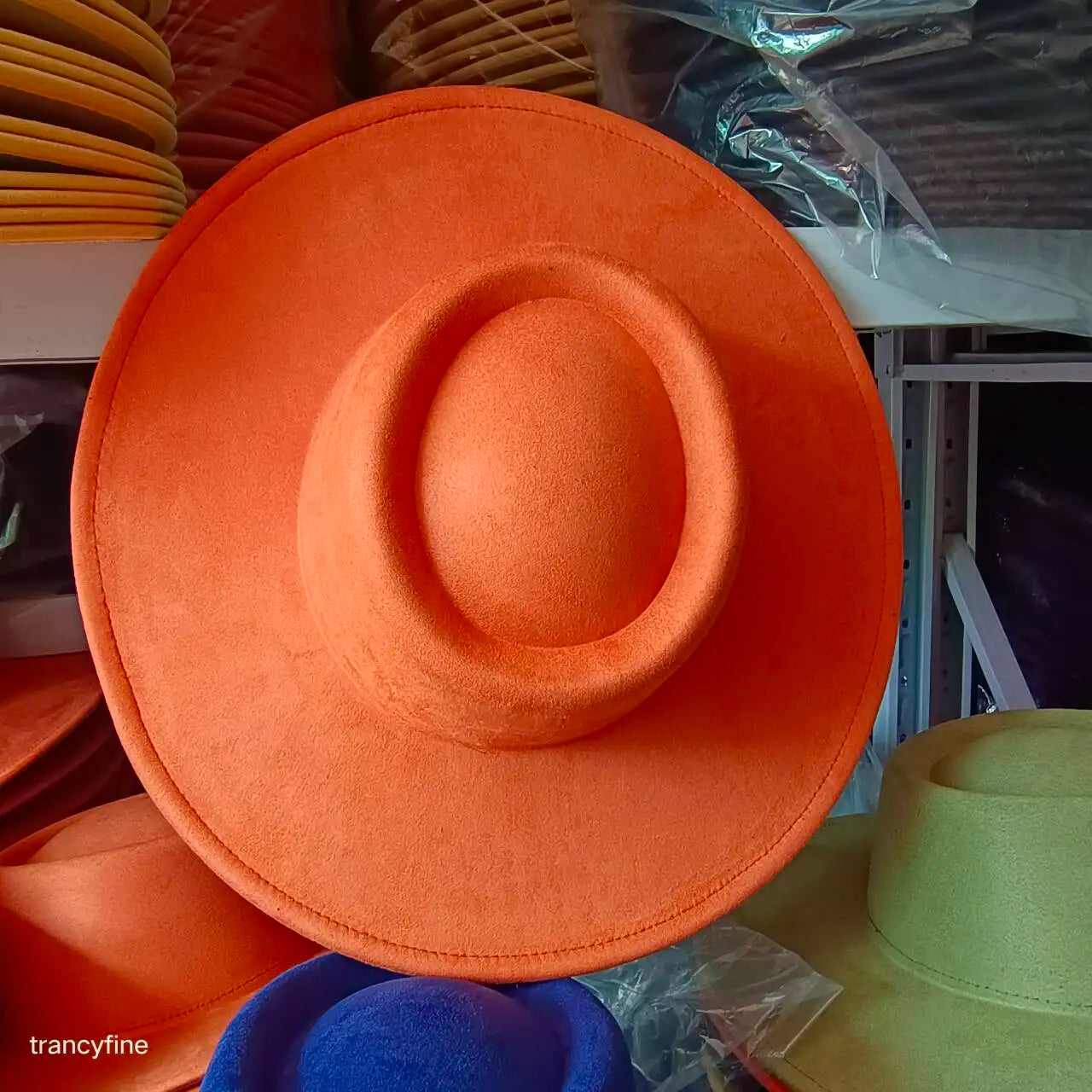 Vegan Suede Wide Brim Fedora Hat