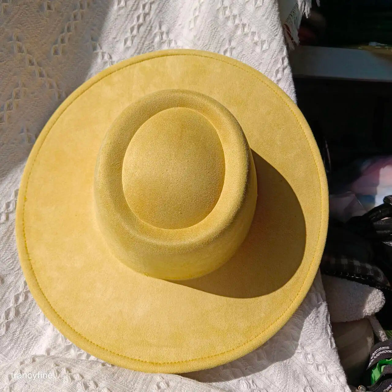 Vegan Suede Wide Brim Fedora Hat