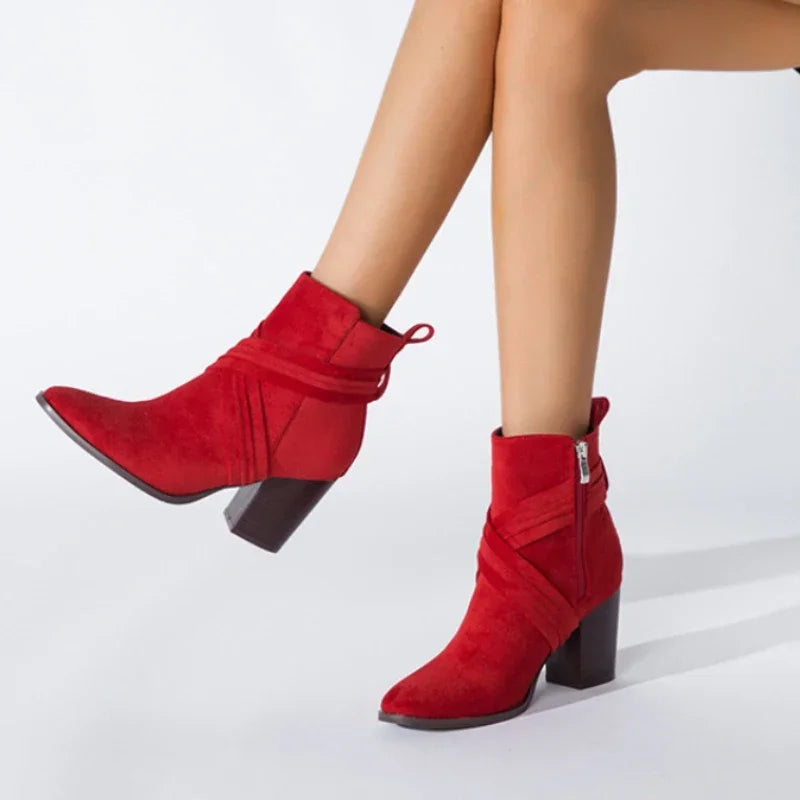 Superb Suede Side Zip Ankle Boots