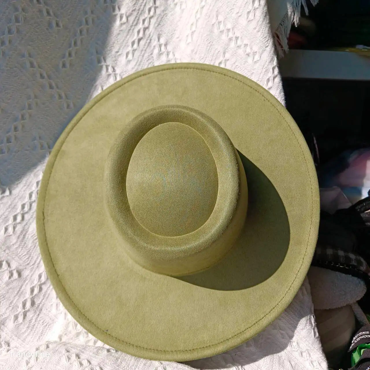 Vegan Suede Wide Brim Fedora Hat