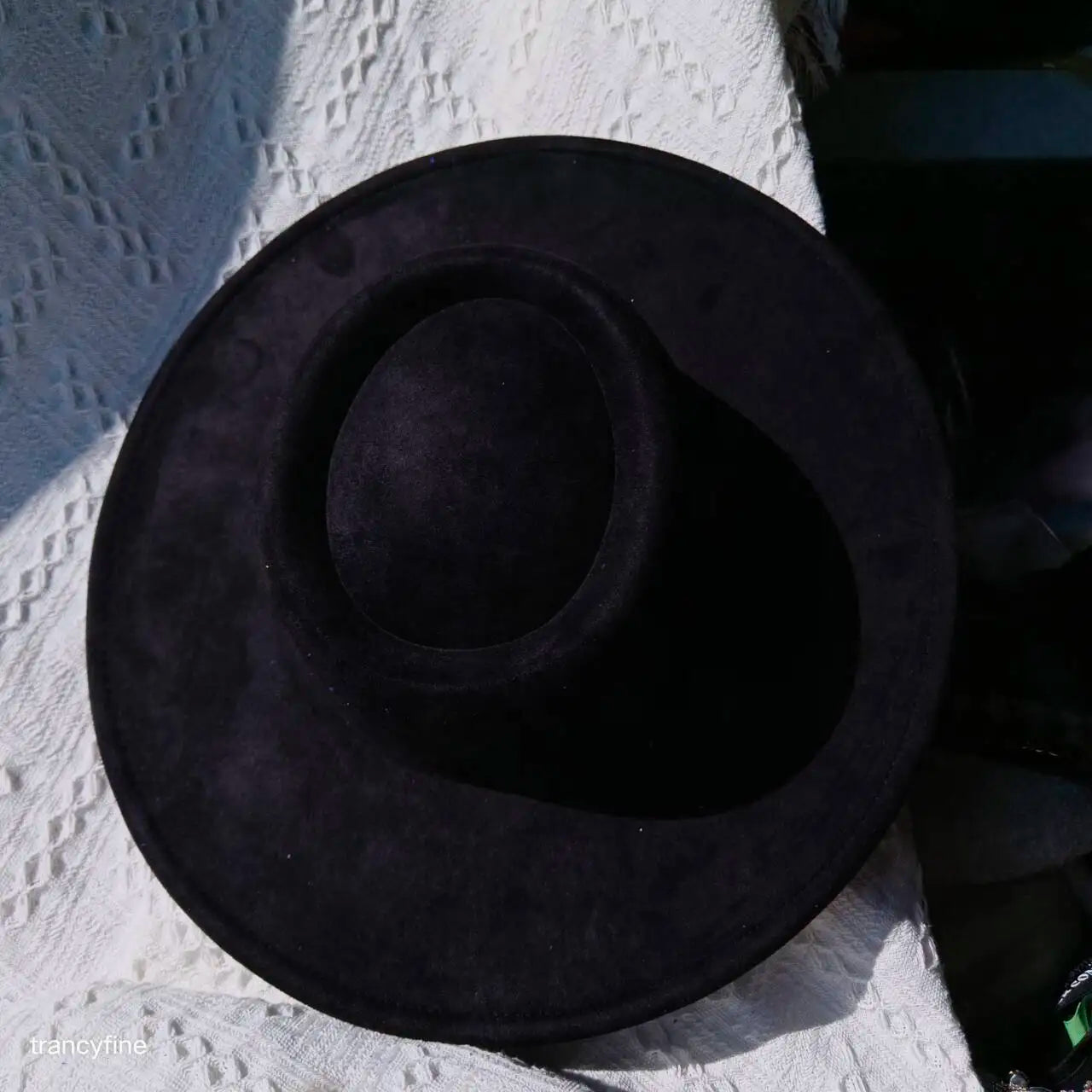 Vegan Suede Wide Brim Fedora Hat