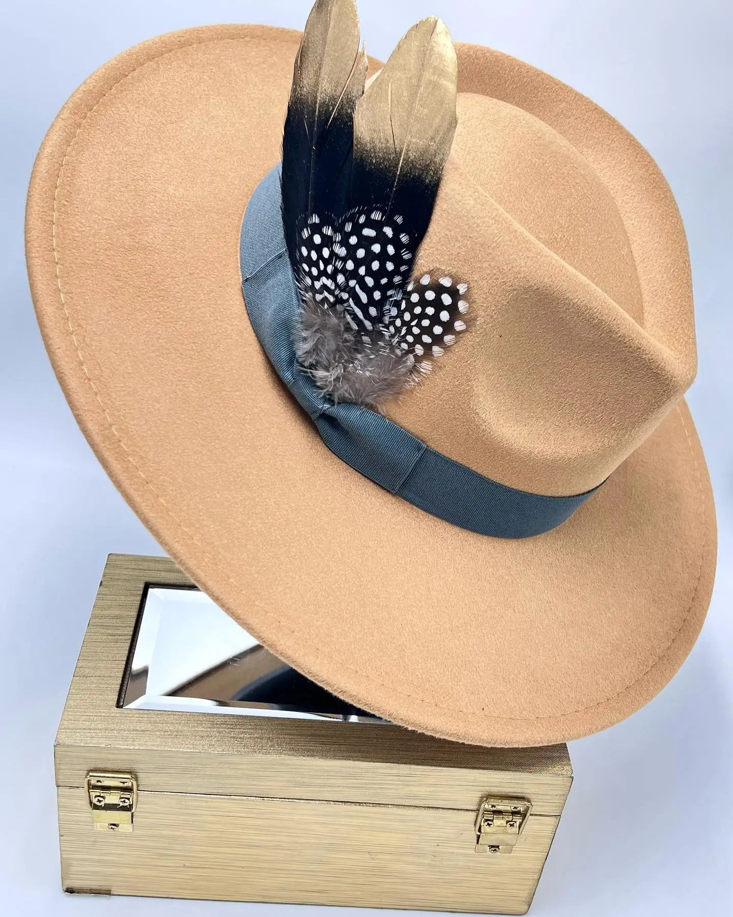 Orange fedora hat 9.5cm brim feather accessories wide brim jazz hat female imitation fedora hat male fashion panama hat wedding