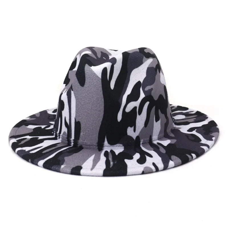 Tie-Dye Wide Brim Fedora Hat