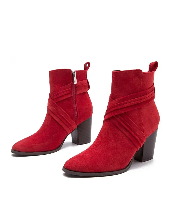 Superb Suede Side Zip Ankle Boots