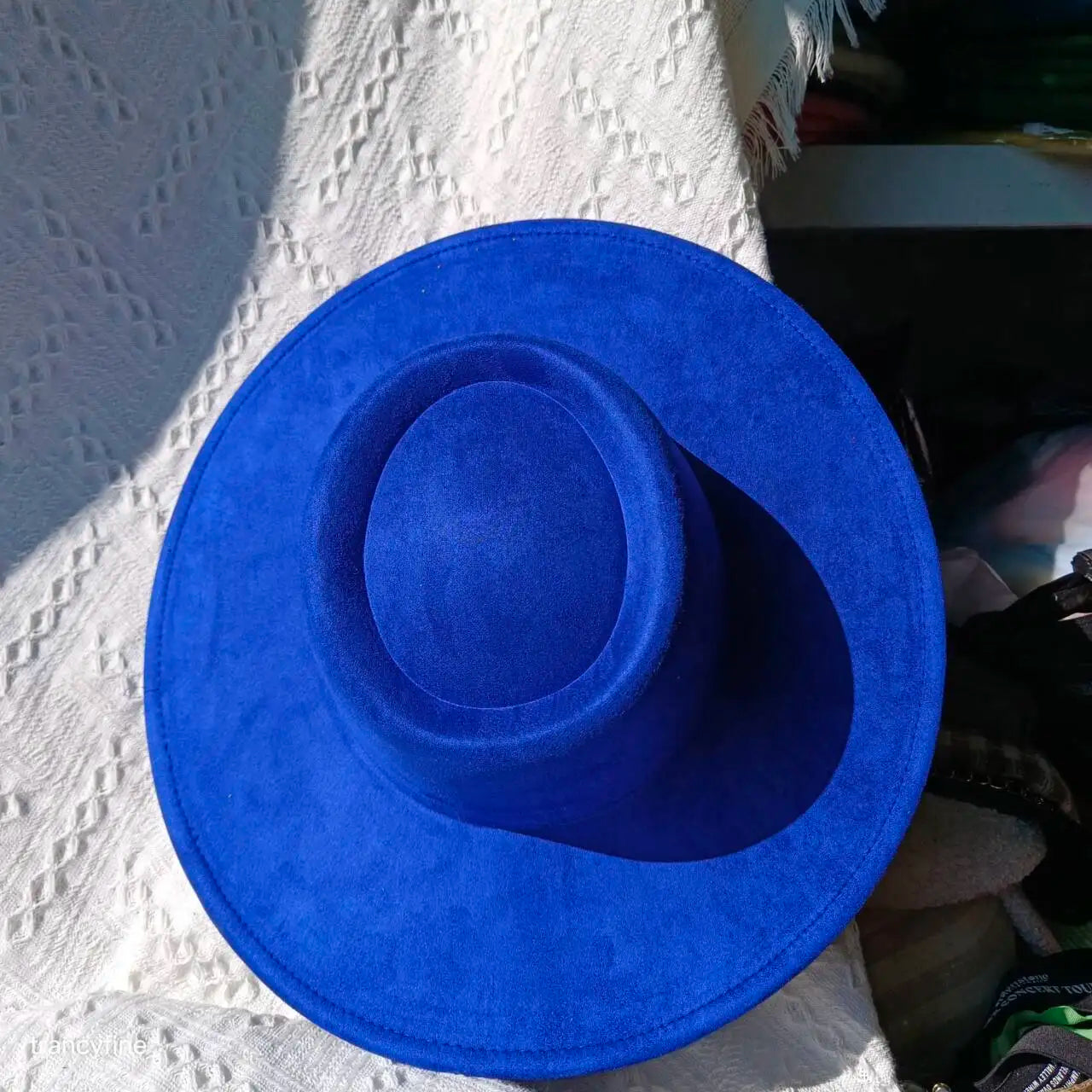 Vegan Suede Wide Brim Fedora Hat