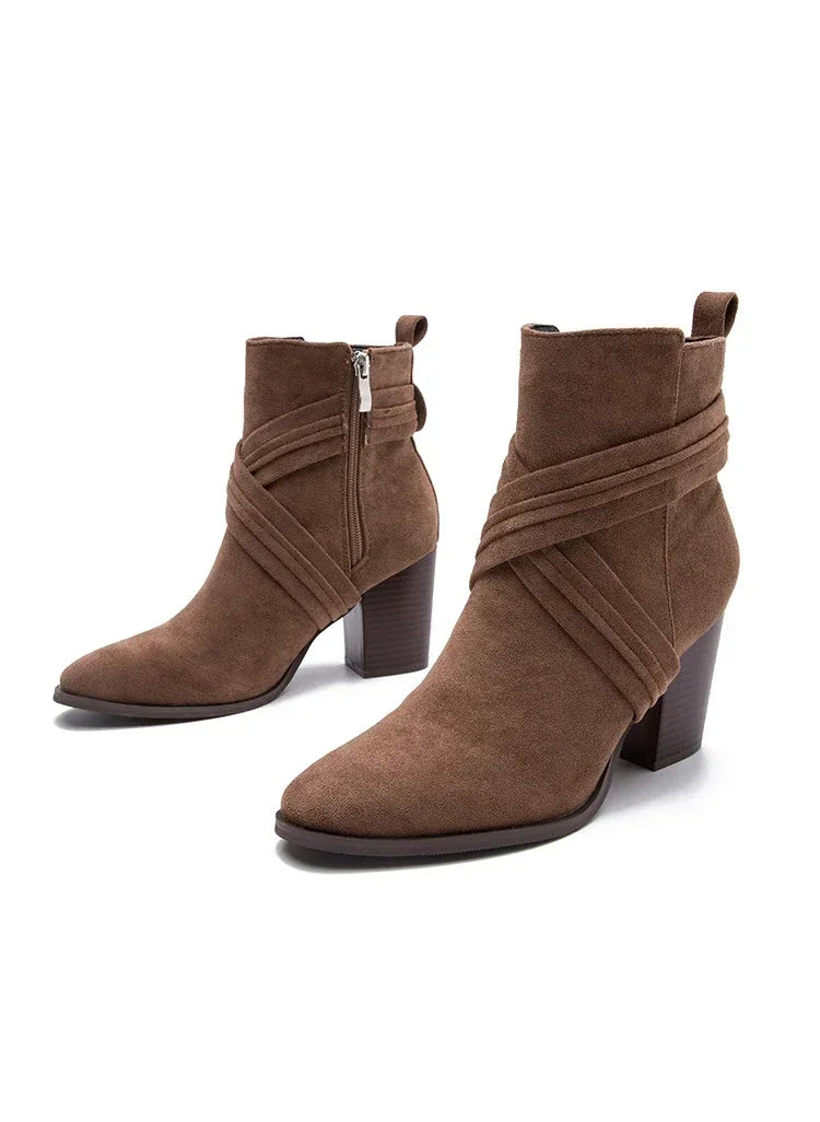 Superb Suede Side Zip Ankle Boots