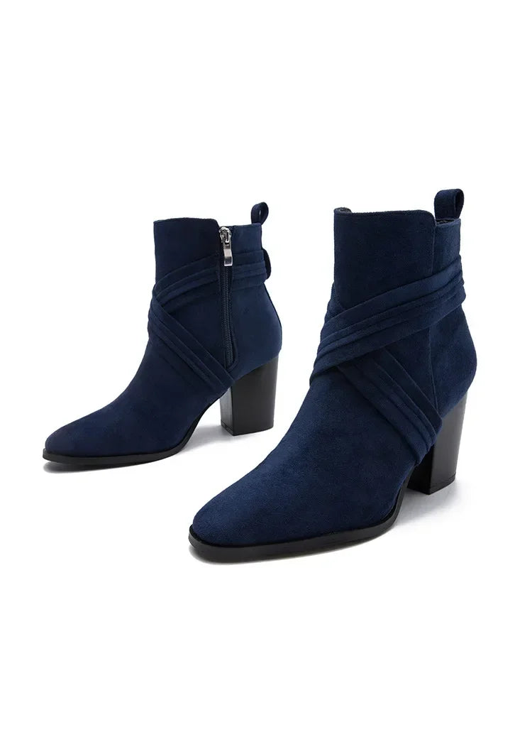 Superb Suede Side Zip Ankle Boots