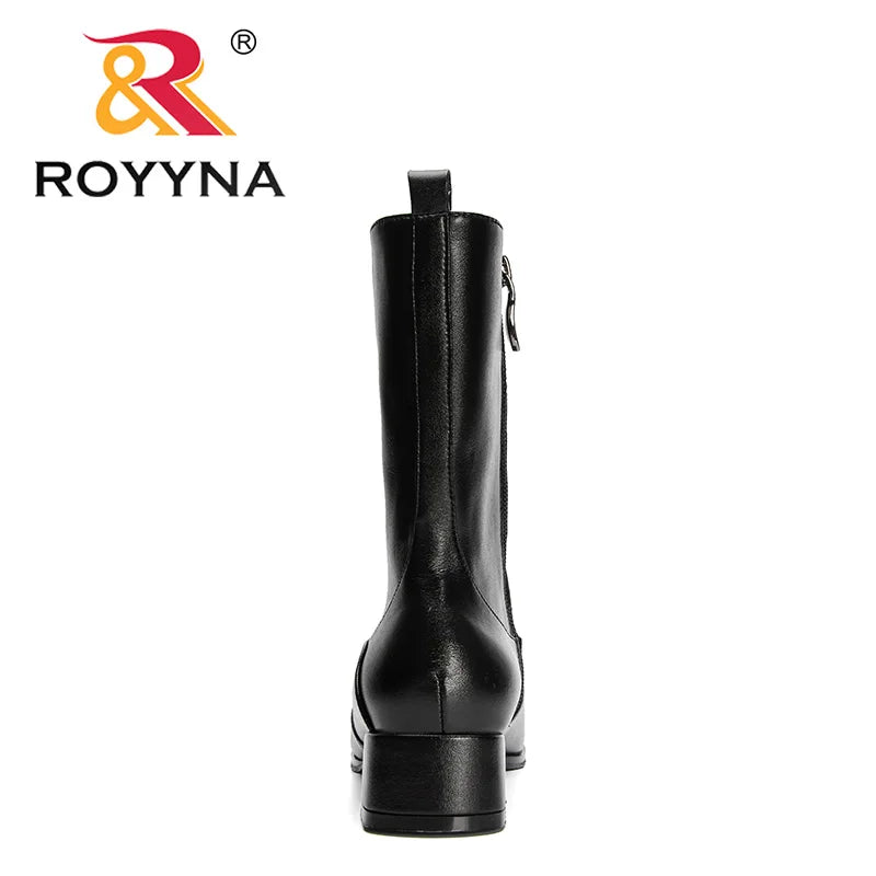 ROYYNA 2022 New Designers Autumn Winter Ankle Booties High Quality Soft Short Boots Women Lower Heels Fashion Boots Ladies Comfy