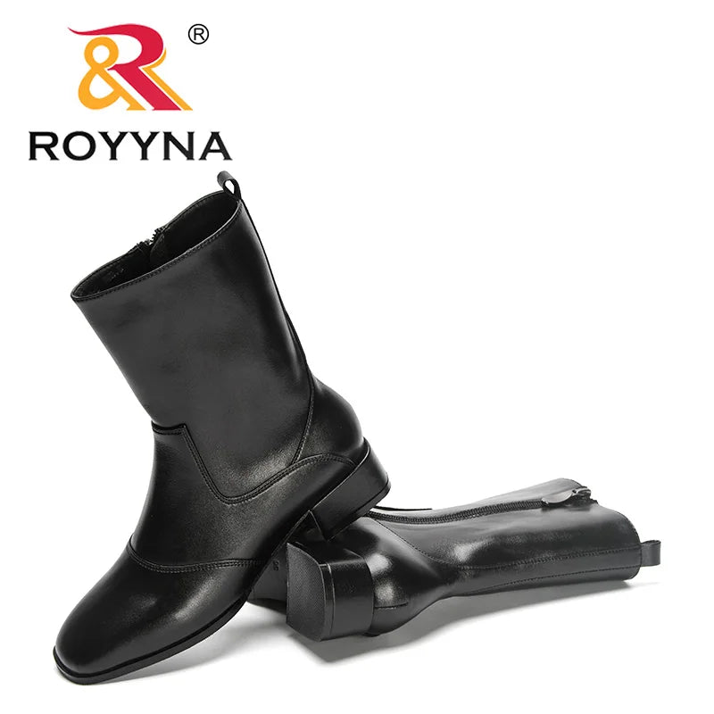 ROYYNA 2022 New Designers Autumn Winter Ankle Booties High Quality Soft Short Boots Women Lower Heels Fashion Boots Ladies Comfy