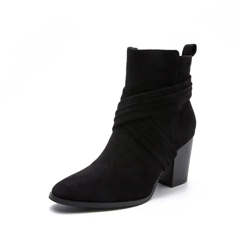 Superb Suede Side Zip Ankle Boots