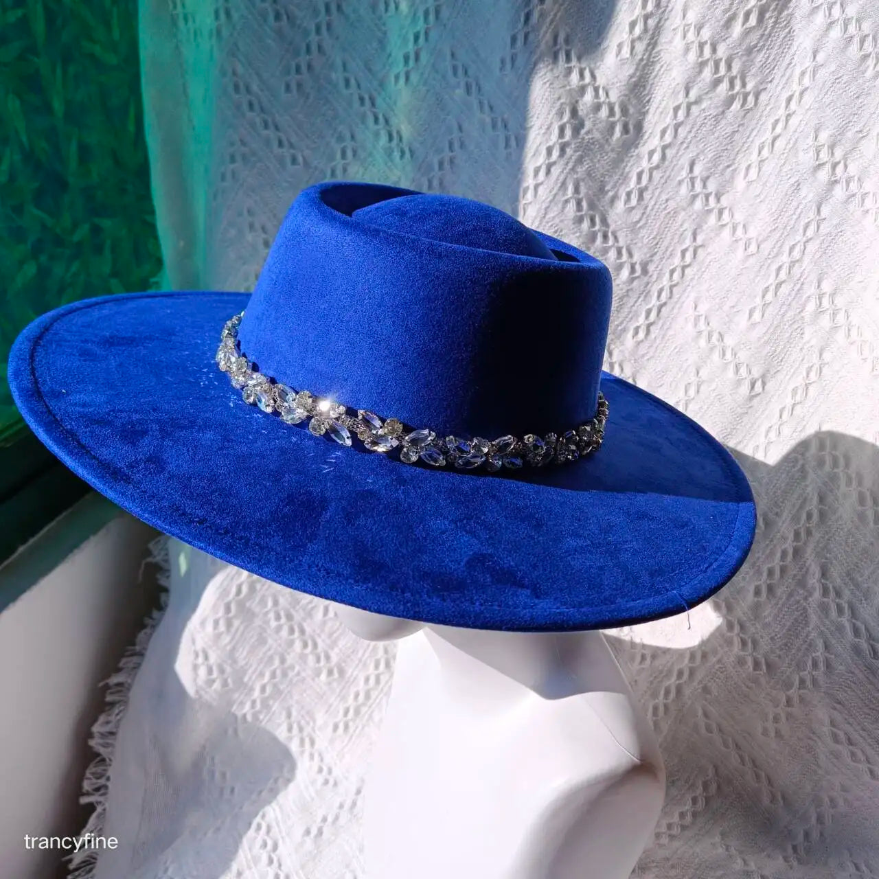 Vegan Suede Wide Brim Fedora Hat