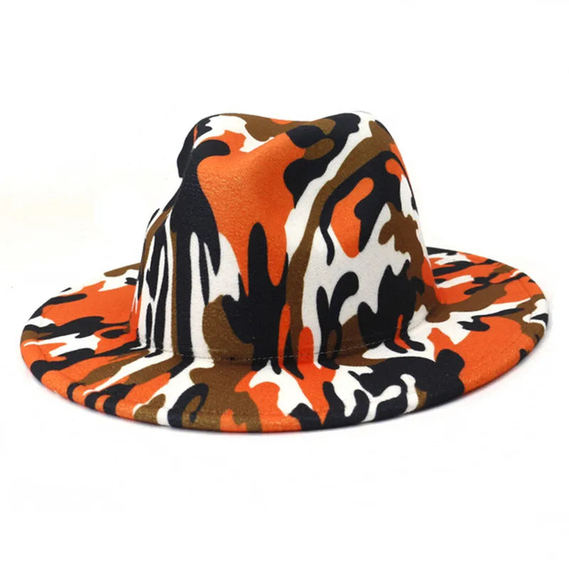 Tie-Dye Wide Brim Fedora Hat