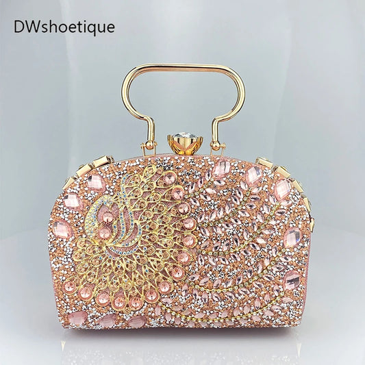 DWSHOETIQUE Crystal Bling Clutch Handbag