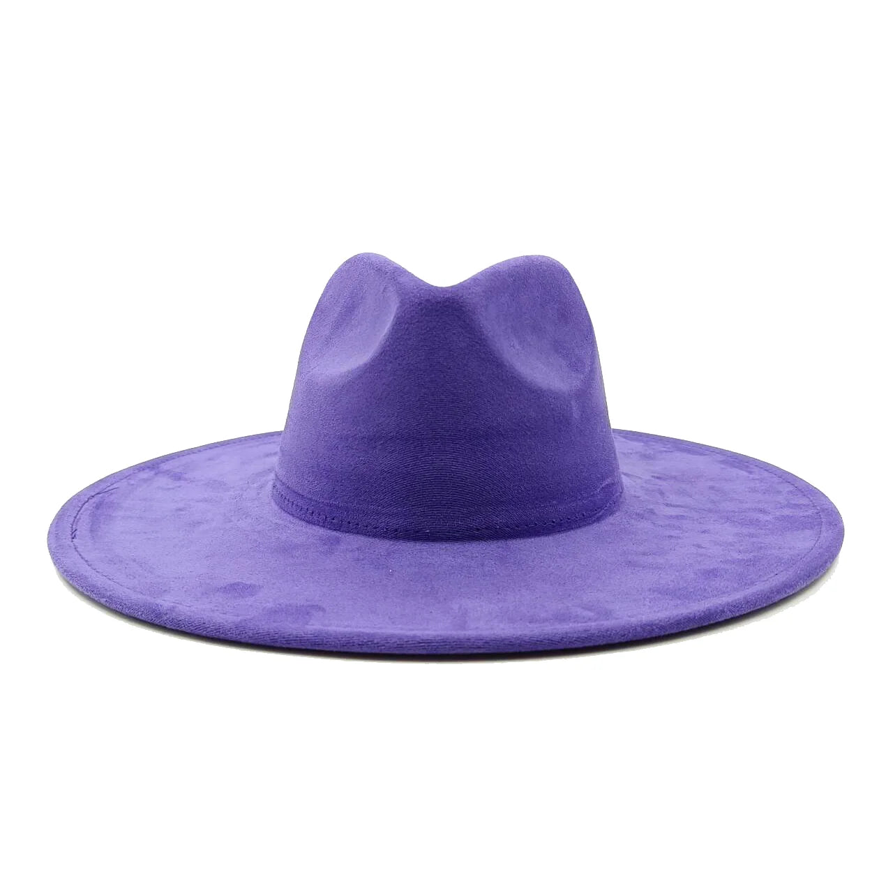Vegan suede hat hand-painted DIY heart-shaped fedora hat men and women autumn and winter classic church hat  hats for women