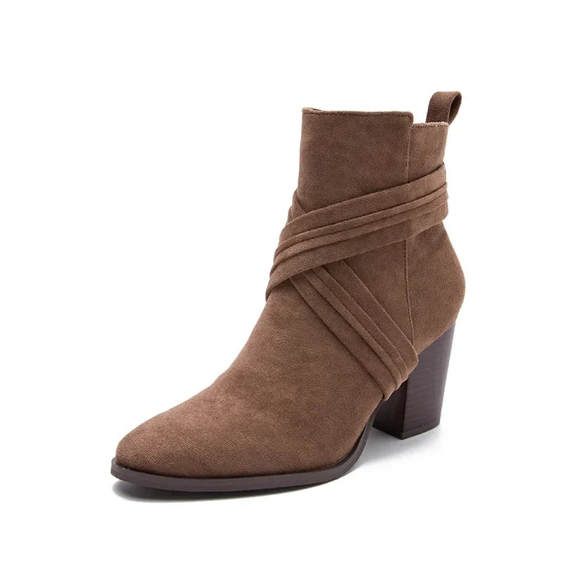 Superb Suede Side Zip Ankle Boots