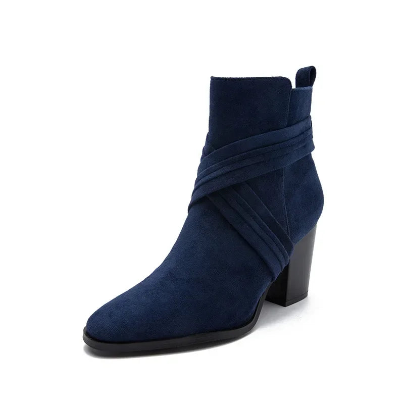 Superb Suede Side Zip Ankle Boots