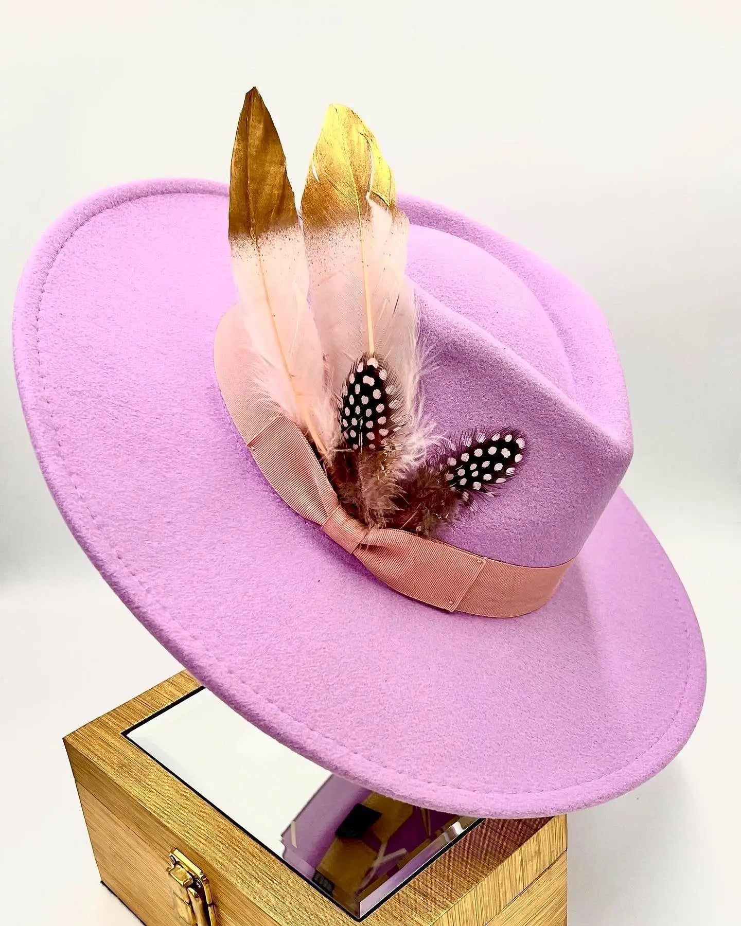 Orange fedora hat 9.5cm brim feather accessories wide brim jazz hat female imitation fedora hat male fashion panama hat wedding