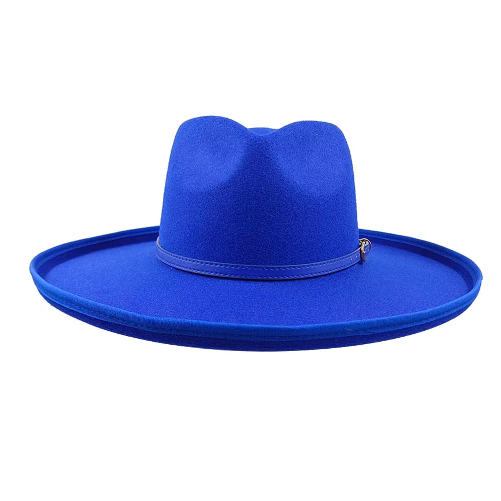 Fab Deco Heart Shape Wide Brim Fedora Hat