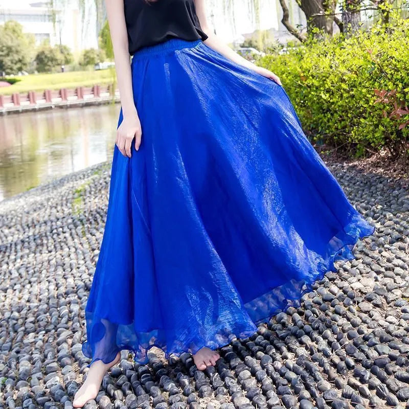 Chic Chiffon Maxi Skirt