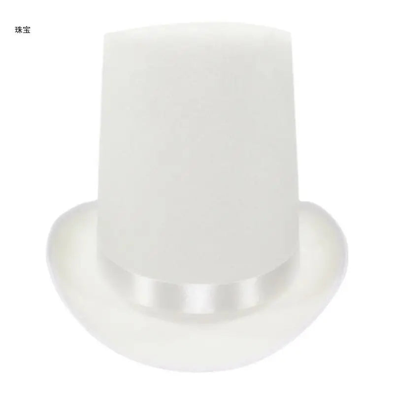 Vintage Fedora Top Hat Solid Color Short Brim Top Hat Western Cowboy Hat for Boy Men Adults Panama Hat