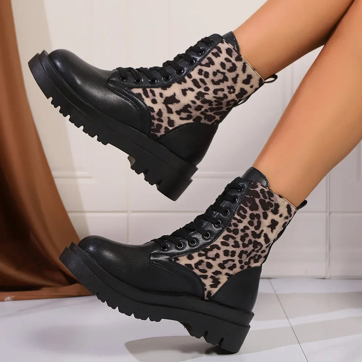 Cool Chic Lace Up Ankle Boots